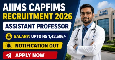 AIIMS CAPFIMS Assistant Professor Recruitment 2026 – Apply Online for 18 Posts