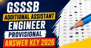 GSSSB Additional Assistant Engineer Provisional Answer Key 2026 – Download and Raise Objection