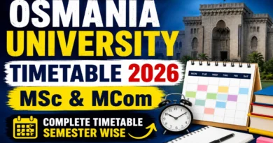 Osmania University Results 2026 Released – Check MA, M.Com, M.Sc IV Semester (CBCS) Regular/Backlog Result at ouexams.in