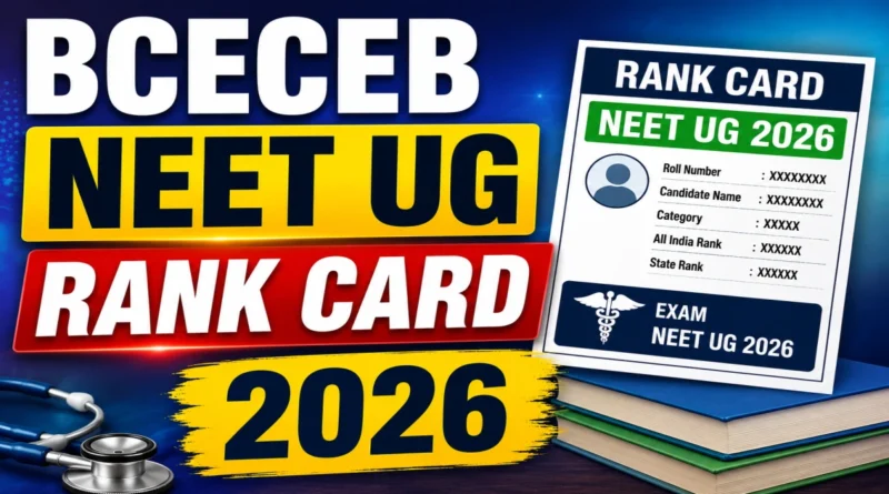 Bihar NEET Rank Card 2026 Out – Direct Link to Download at bceceboard.bihar.gov.in