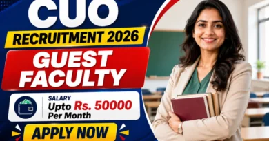 CUO Guest Faculty Recruitment 2026 – Walkin