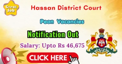 Hassan District Court Peon Recruitment 2026 – Apply Online for 48 Posts