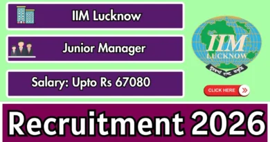 IIM Lucknow Junior Manager Recruitment 2026 – Apply Online
