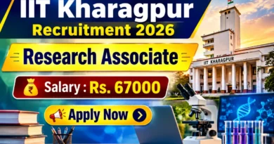 IIT Kharagpur Research Associate Recruitment 2026 – Apply Online