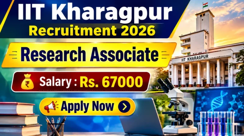 IIT Kharagpur Research Associate Recruitment 2026 – Apply Online