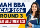 MAH BBA CAP Round 3 Seat Allotment Result 2026 Out – Check at bba2026.mahacet.org.in