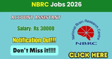 NBRC Account Assistant Recruitment 2026 – Apply Online