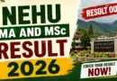 NEHU Result 2026 Out for MA and M.Sc – Download Semester Result PDF