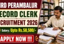 TNRD Perambalur Record Clerk Recruitment 2026 – Apply Offline
