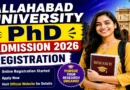 Allahabad University Ph.D Admission Form 2026 Out – Check Registration Dates Online @ allduniv.ac.in