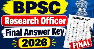 BPSC Research Officer Final Answer Key 2026 Out – Download Answer Key PDF