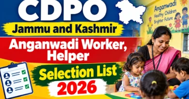 CDPO Jammu and Kashmir Anganwadi Worker and Helper Selection List 2026 – Check Merit List, AWC-Wise Results at jkicds.com