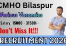 CMHO Bilaspur Recruitment 2026 – Walkin for 13 Physiotherapist, Psychologist and More Posts
