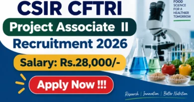 CSIR CFTRI Project Associate  II Recruitment 2026 – Apply Online
