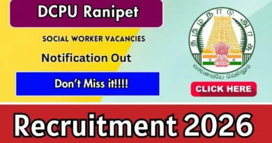 DCPU Ranipet Social Worker Recruitment 2026 – Apply Offline