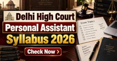 Delhi High Court Personal Assistant Syllabus 2026 – Check Exam Pattern PDF