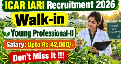 ICAR IARI Young Professional-II Recruitment 2026 – Walkin