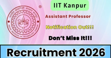 IIT Kanpur Assistant Professor Recruitment 2026 – Apply Online