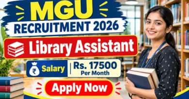 MGU Library Assistant Recruitment 2026 – Walkin