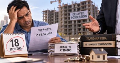 Builder delayed Rs 44.36L flat by 18 months; RERA orders 10.7% interest for homebuyer