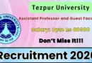 Tezpur University Recruitment 2026 – Apply Online for Assistant Professor and Guest Faculty Posts