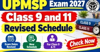 UPMSP Exam 2027 Class 9 & 11 Revised Schedule Out – Check Dates Online at upmsp.edu.in