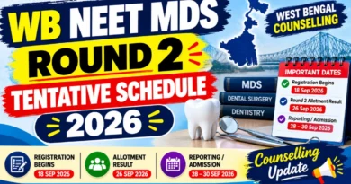 WB NEET MDS 2026 Round 2 Schedule Out – Direct Link to Check Registration at wbmcc.nic.in