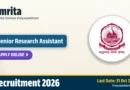 Amrita Senior Research Assistant Recruitment 2026 – Apply Online