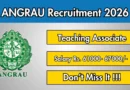 ANGRAU Teaching Associate Recruitment 2026 – Walkin