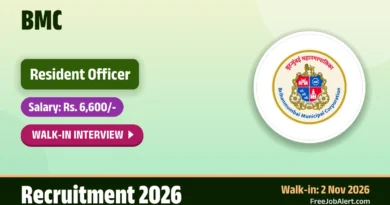 BMC Resident Officer Recruitment 2026 – Walkin