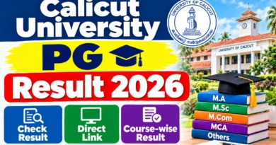 Calicut University Revaluation Result 2026 Out – Check PG Result Online at results.uoc.ac.in