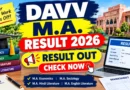 DAVV M.A Result 2026 Out – Check 2nd Grade List Online @ dauniv.ac.in