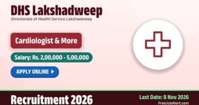 DHS Lakshadweep Recruitment 2026 – Apply Online for 4 Cardiologist, Neurologist and More Posts