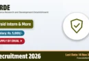 DRDE Recruitment 2026 – Apply Online for 8 Paid Intern Posts