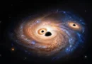 Three giant black holes discovered in a galaxy from the dawn of time