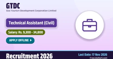 GTDC Technical Assistant Recruitment 2026 – Apply Offline