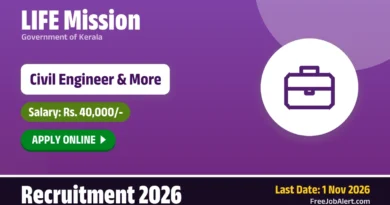 LIFE Mission Recruitment 2026 – Apply Online for 6 Civil Engineer, Architect and More Posts