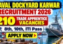 Naval Dockyard Karwar Trade Apprentice Recruitment 2026 – Apply Online for 210 Posts