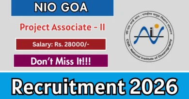 NIO Project Associate II Recruitment 2026 – Apply Online