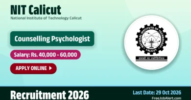 NIT Calicut Counselling Psychologist Recruitment 2026 – Apply Online