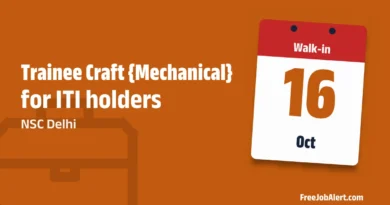 NSC Delhi Trainee Craft Recruitment 2026 – Walkin