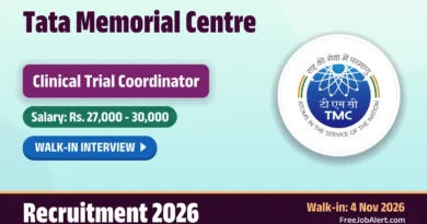 TMC Clinical Trial Coordinator Recruitment 2026 – Walkin
