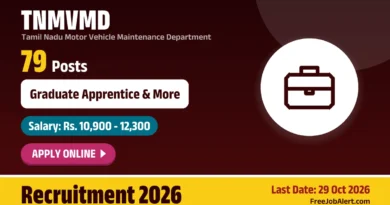 TNMVMD Recruitment 2026 – Apply Online for 79 Graduate Apprentice, Technician Apprentice Posts
